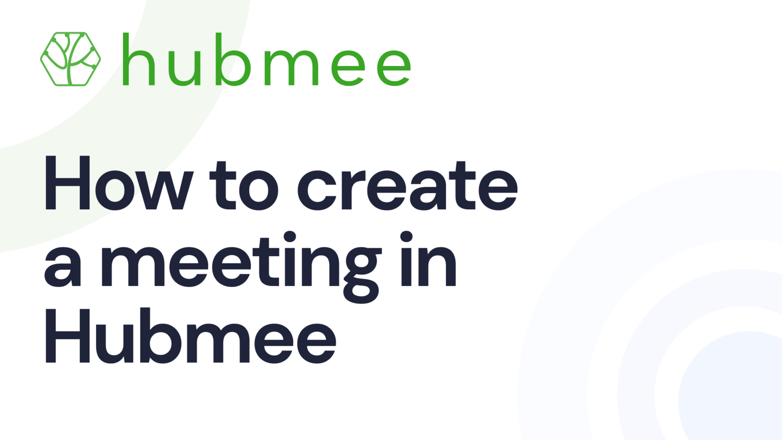 How to create a meeting in Hubmee