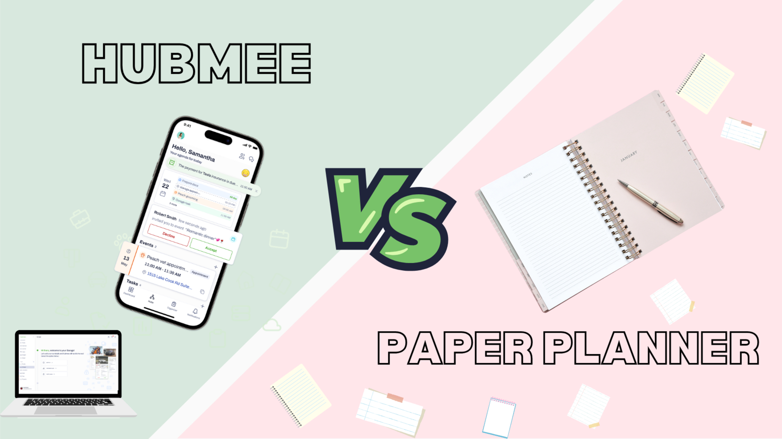Hubmee vs. Paper Planner: A Digital Revolution