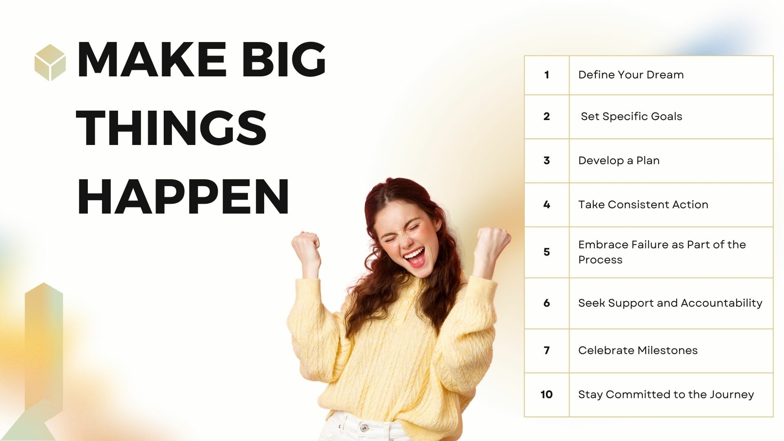 From Dream to Done: 8 Small Steps to Make Big Things Happen