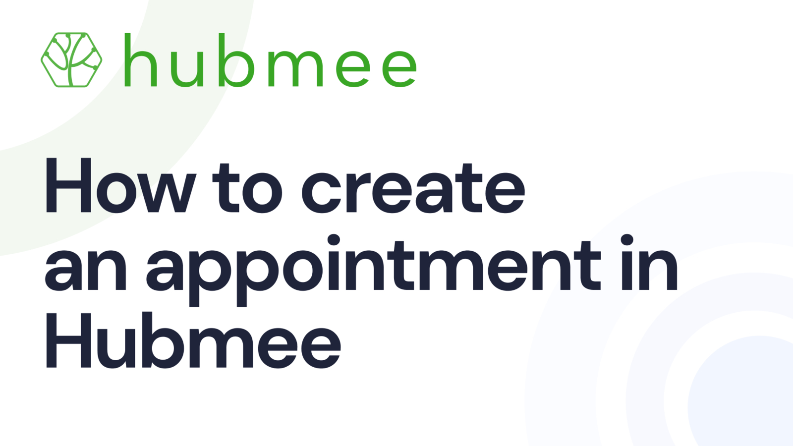 How to create an appointment in Hubmee