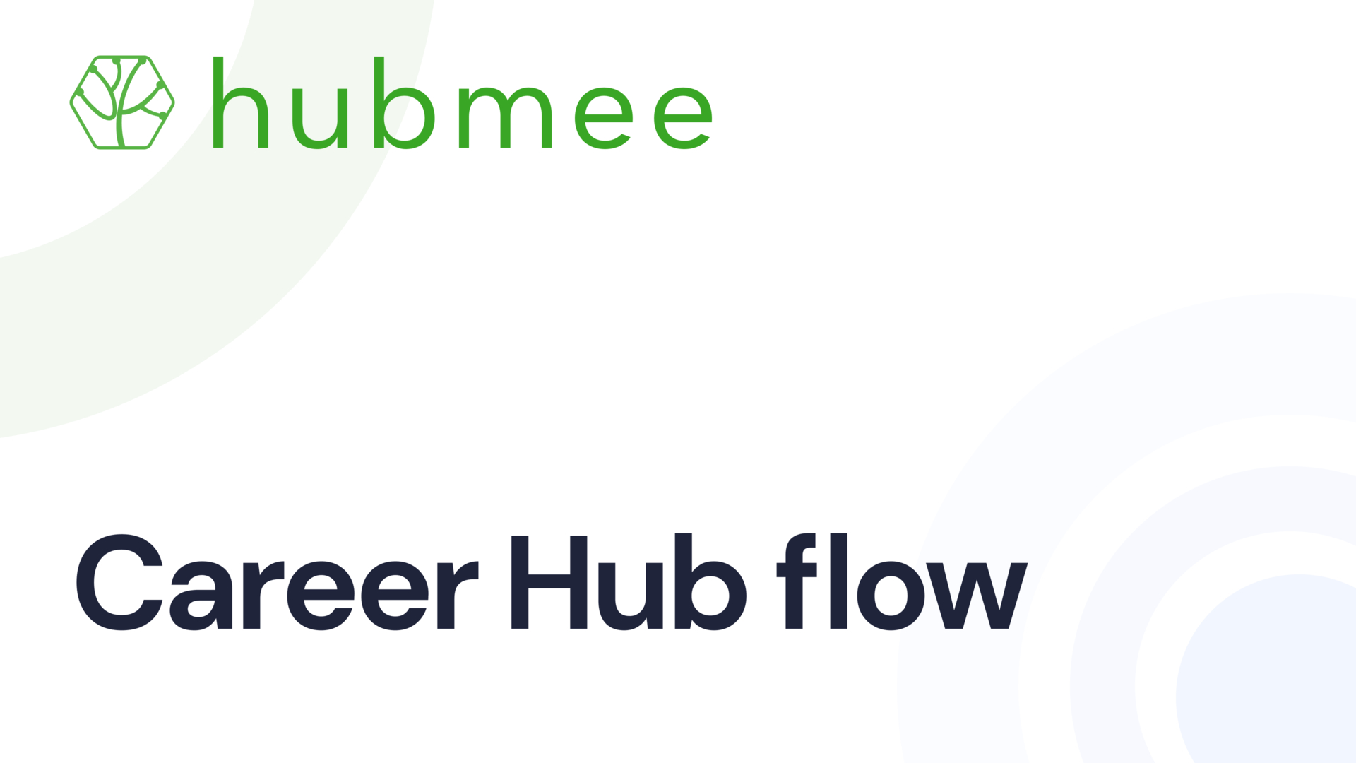 Career Hub flow